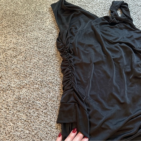 JEAN PAUL GAULTIER Target Black Twist Ruched Tank Y2K Vintage - Picture 8 of 12